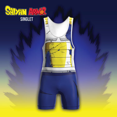 Saiyan Armor v2 Singlet (FF) Tri-Titans custom wrestling gear
