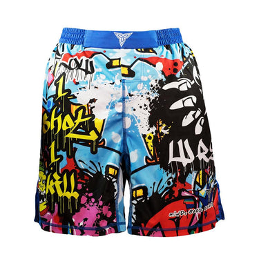 Graffiti Fight Shorts Tri-Titans custom wrestling gear