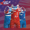 Flight of Glory Reversible Singlet - Boys and Men Tri-Titans custom wrestling gear