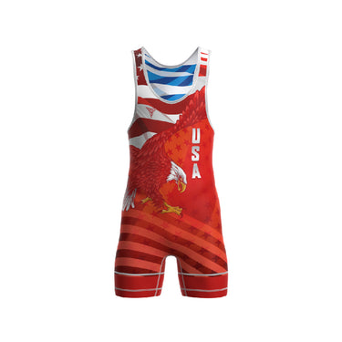 Flight of Glory Reversible Singlet - Boys and Men Tri-Titans custom wrestling gear