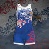American Spirit Female Singlets | Funk Fighter Antimicrobial Technology Tri-Titans International Inc custom wrestling gear