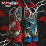 Raijin vs. Fujin Reversible Singlet | Funk Fighter™ Antimicrobial Technology Tri-Titans custom wrestling gear