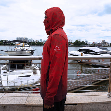 Tri-Titans - Deep Dive - Fishing Swim Rash Guard, Long Sleeve Hoodie, Fishing Shirt with Hood Tri-Titans custom wrestling gear