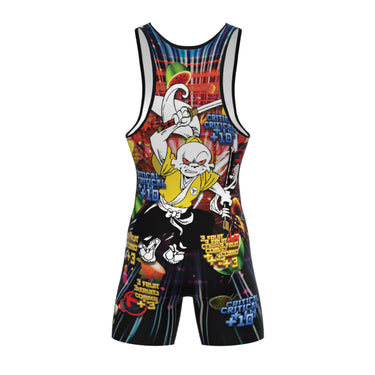 Fruit Samurai Singlet | Funk Fighter Antimicrobial Technology Tri-Titans International Inc custom wrestling gear
