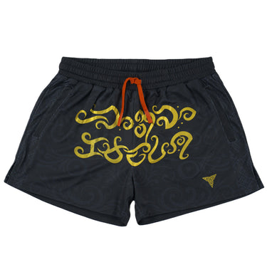 Mid-Thigh Unisex Gym Shorts - Until I Die Tri-Titans custom wrestling gear