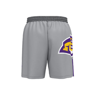 Quality Team Store worldwide by Tri-Titans, San Francisco State - Boys and Men's Sublimated Fight Shorts - Gray 2025 Tri-Titans custom wrestling gear
