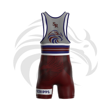 Quality Team Store worldwide by Tri-Titans, Scripps Ranch High School Boys Funk Fighter Singlet Red Tri-Titans custom wrestling gear