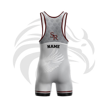 Quality Team Store worldwide by Tri-Titans, Scripps Ranch High School Boys Funk Fighter Singlet Silver Tri-Titans custom wrestling gear