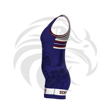 Quality Team Store worldwide by Tri-Titans, Scripps Ranch High School Girls Funk Fighter Singlet Navy Tri-Titans custom wrestling gear