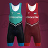 Uzbekistan National Male Singlets | UWW National Singlet (2 pack) Tri-Titans International Inc custom wrestling gear