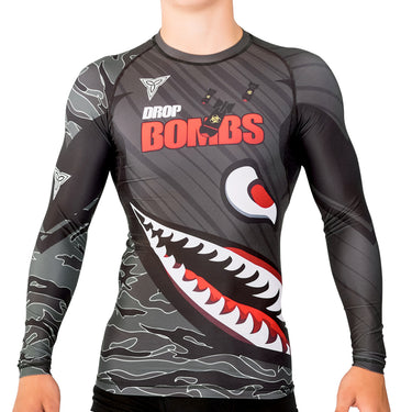 Drop Bombs Funk Fighter Compression Shirt (Rashguard) Tri-Titans Athletic Apparel custom wrestling gear