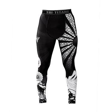 Rising Sun Compression Pants (Spats) | Funk Fighter Antimicrobial Technology Tri-Titans Athletic Apparel custom wrestling gear