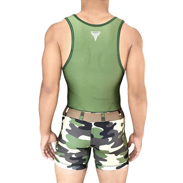 Guile Street Fighter Singlet Tri-Titans custom wrestling gear