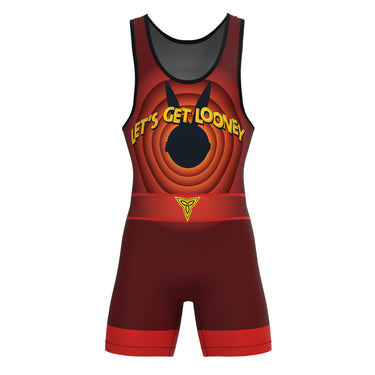 Looney Reversible Singlet | Funk Fighter™ Antimicrobial Technology Tri-Titans custom wrestling gear