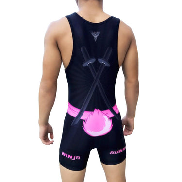 Ninja Bunny Singlet Tri-Titans custom wrestling gear