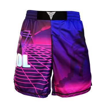 Old School Wrestler Fight Shorts Tri-Titans custom wrestling gear