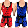 Shin Akuma Street Fighter Reversible wrestling Singlet | Freestyle & Greco Tri-Titans custom wrestling gear