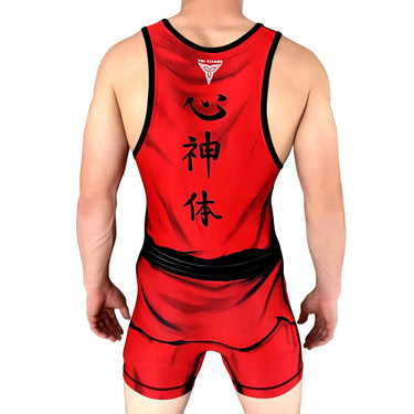 Shin Akuma Street Fighter Reversible wrestling Singlet | Freestyle & Greco Tri-Titans custom wrestling gear