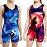 Ryu Dragon/ Phoenix Reversible Singlet - Girls and Women Tri-Titans custom wrestling gear