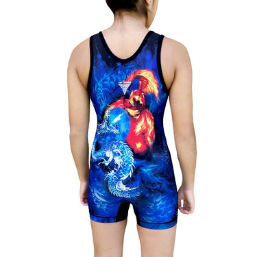 Ryu Dragon/ Phoenix Reversible Singlet - Girls and Women Tri-Titans custom wrestling gear