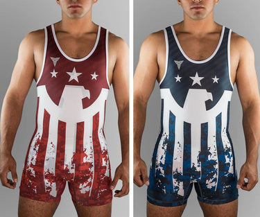 Victorious Eagle Reversible Singlet Tri-Titans custom wrestling gear