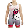 Peaceful White Kitty womens Wrestling Singlet Tri-Titans custom wrestling gear