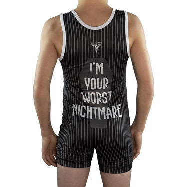 Worst Nightmare Singlet Tri-Titans custom wrestling gear