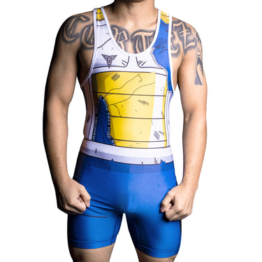 Saiyan Armor v2 Singlet (FF) Tri-Titans custom wrestling gear