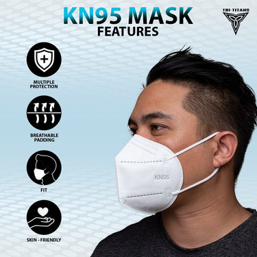 5 Layer Disposable KN95 Mask - White (20pcs) Dicallo custom wrestling gear